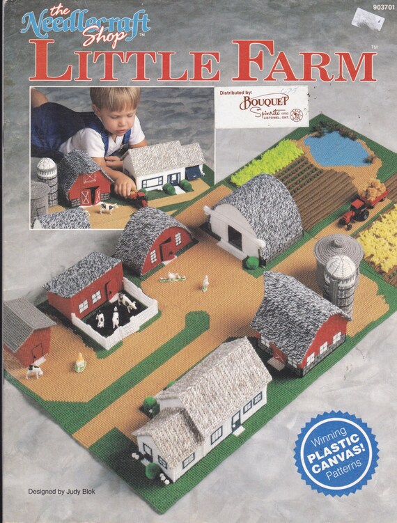 plastic canvas pattern little farm play mat with barn silo