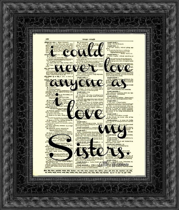 Sister Quote Sisters Art Sorority Wall Decor Art Print