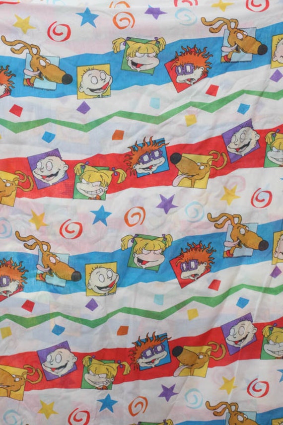 VIntage 90s Nickelodeon Rugrats Twin Bed Sheet Set