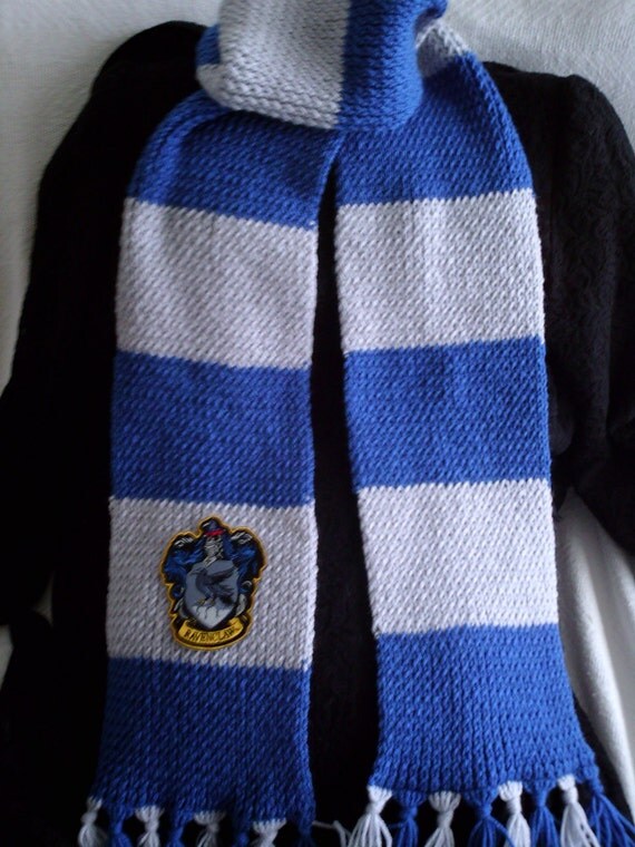 Harry Potter Serdaigle tricot écharpe avec blason et par AinsDesign