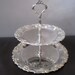 C.R.E.A. Design Milano Silver Plated Two Tiered Dish-- Vintage Piece that Looks New- Great for Candy, Appetizers, Nuts, Cheese,