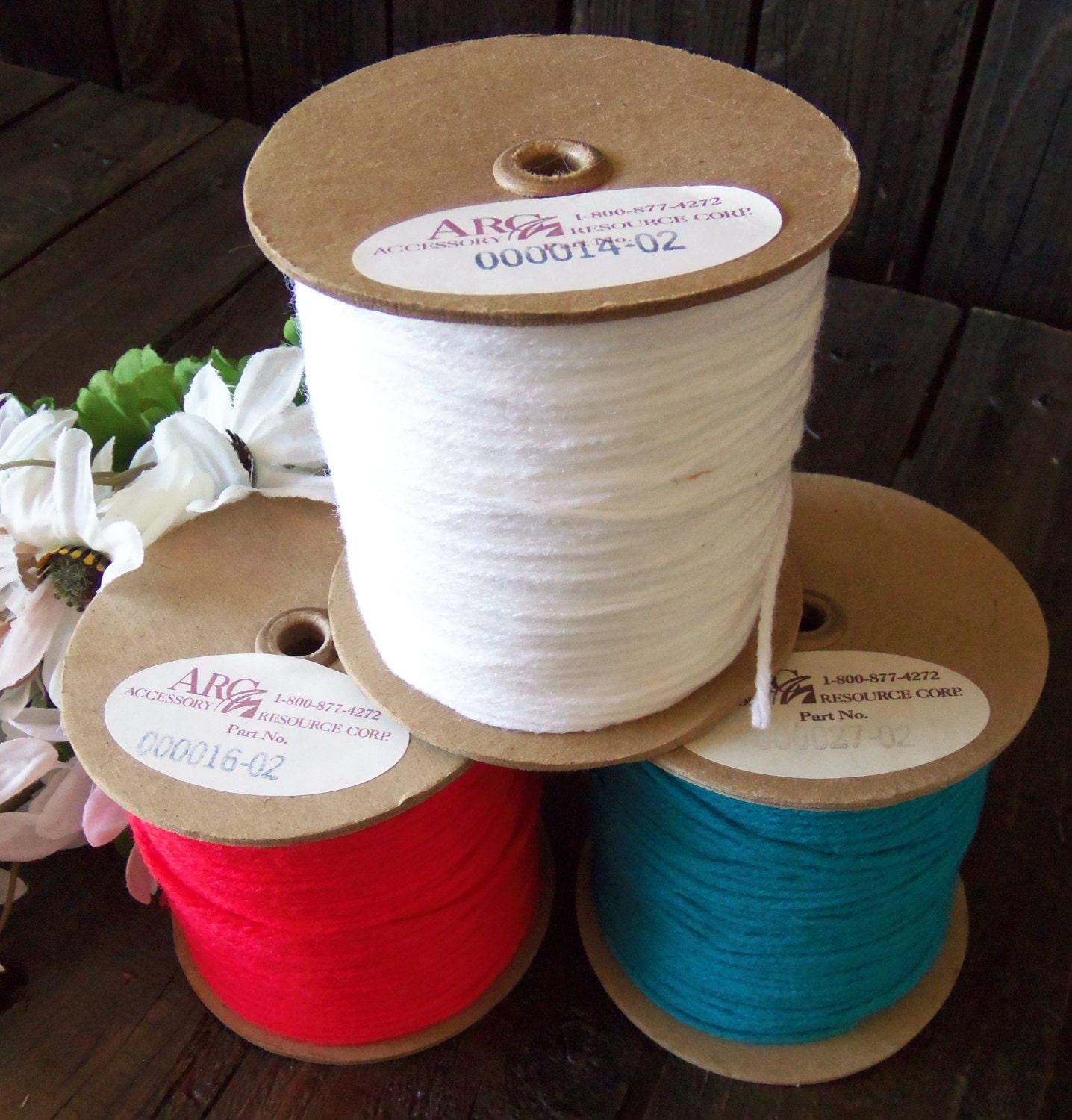 SALE Set Of 3 Spools Small Yarn Red White Blue By Picadillymarket   Il Fullxfull.559791129 5bit 