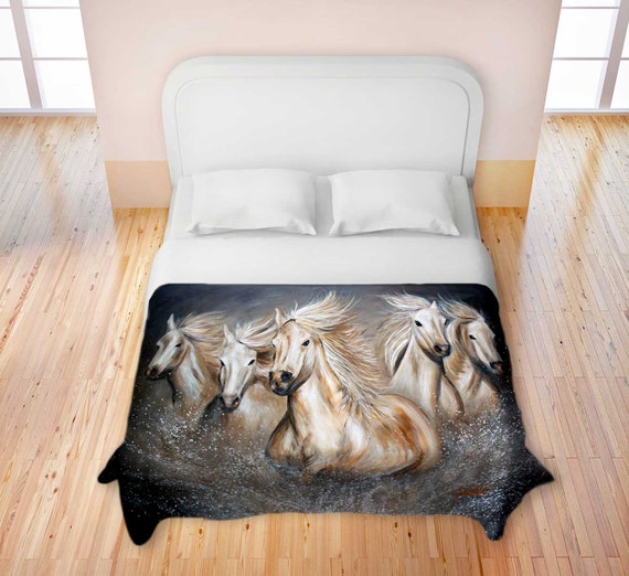Wild Horses Running Duvet Cover / Bedding by LiveLifeColorfully