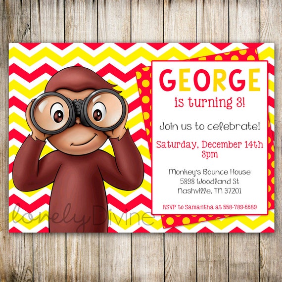 Bday Invitations Curious George 6