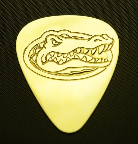 Florida Brass Guitar Pick by ColemanCustomPicks on Etsy