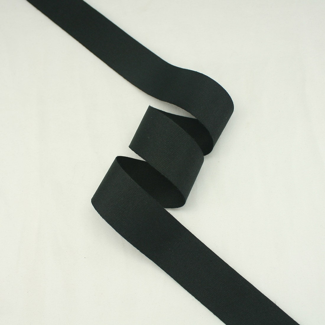 5 yards of Black cotton plain ribbon double faced ribbon Fabric ribbon