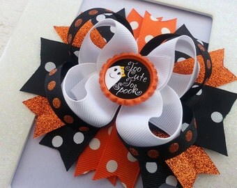 Cute Ghost Hair  Bow Cute Halloween  Sayings  Hair  Bow Boo 