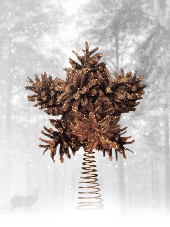 Tree Topper Christmas topper Pine Cone Tree Topper
