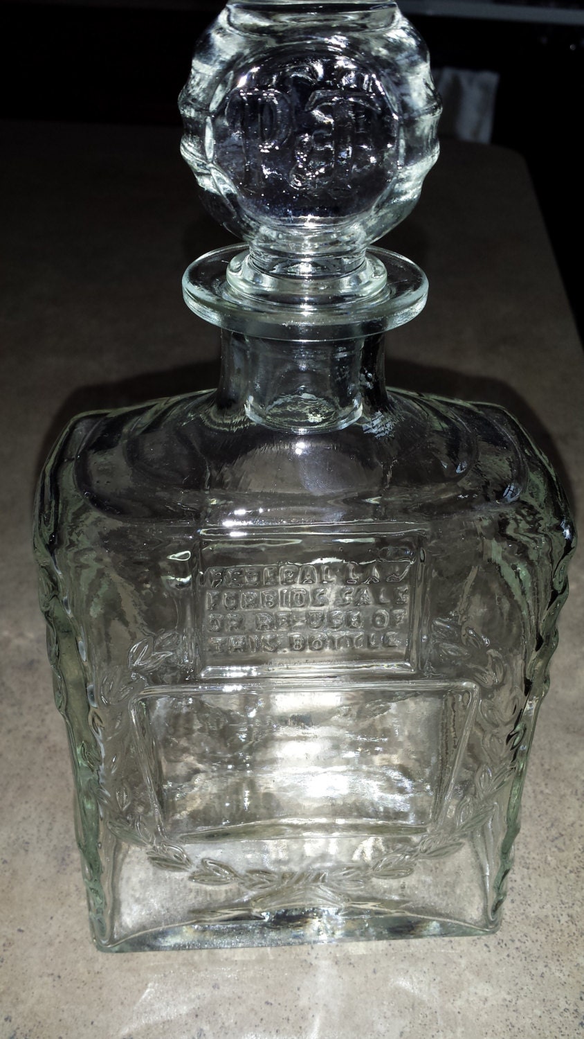 Vintage P & T Liquor Bottle Decanter