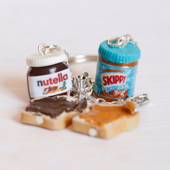 butter can your bread i jewelry with knife clay tiny food bread smeared and miniature keychain