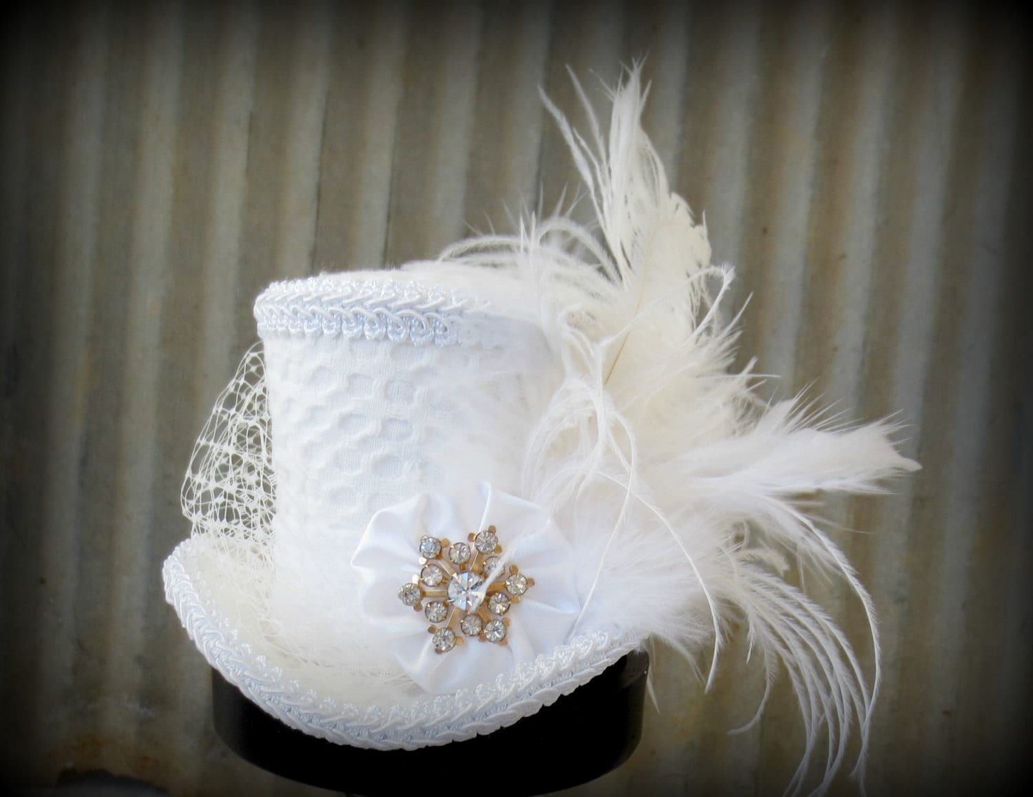 Christmas Snowflake Wedding Mini Top Hat Alice in Wonderland