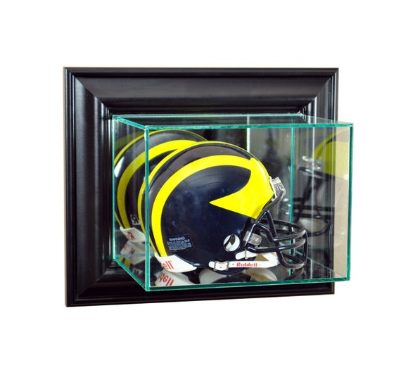 Wall Mounted Mini Helmet Display Case UV New NFL NCAA