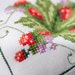 PIN CUSHION with cross stitch strawberries