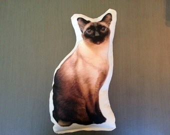 Cat Pillow, Custom Cat Photo Pillow, Small Personalized Cat Cushion