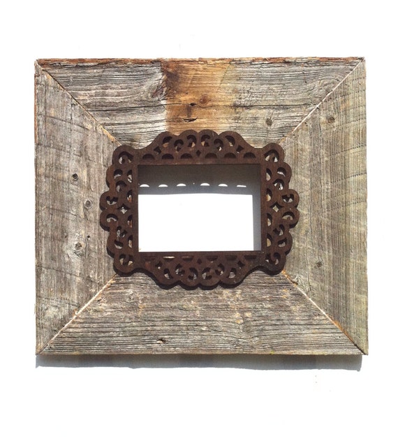 Wooden picture frame 5x7. Natural . Perfect by ShopSweetlySalvaged