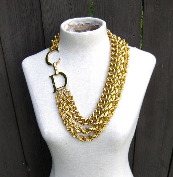 Statement Necklace Big Bold and Gold