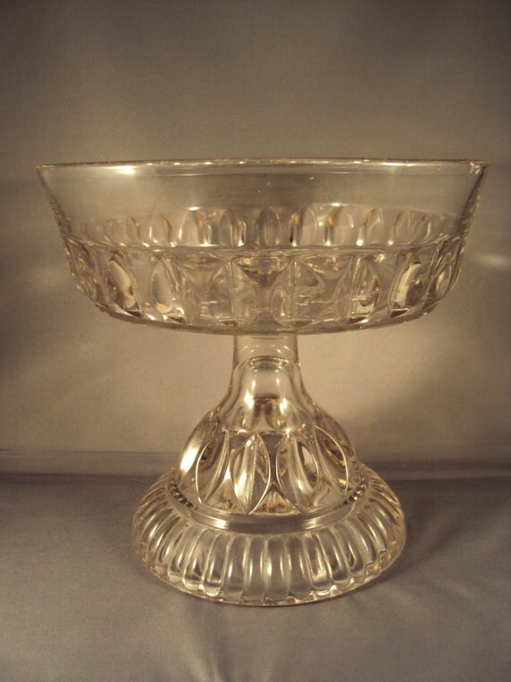 Antique EAPG pressed glass compote