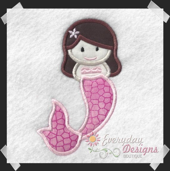 mermaid embroidery pattern free