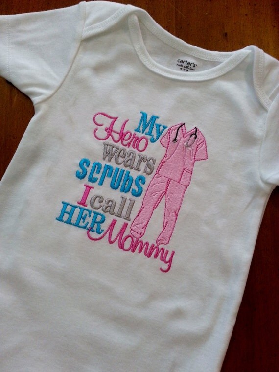 My Hero Wears Scrubs I Call Her Mommy Him Daddy Aunt Shirt my-hero-wears-scrubs-i-call-her-mommy-him-daddy-aunt-shirt