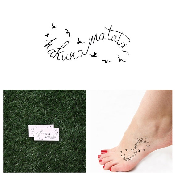 infinity hakuna matata temporary tattoo set of 2 by tattify infinity hakuna matata temporary tattoo set of 2 by tattify
