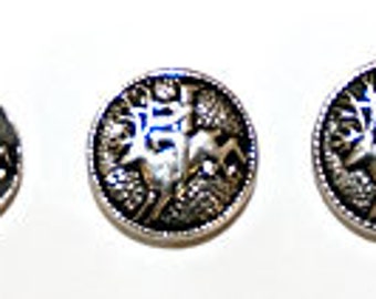 TP38, TP42 or TP46 - Peer Gynt Pewter Button (3 size options - Price is per single button)
