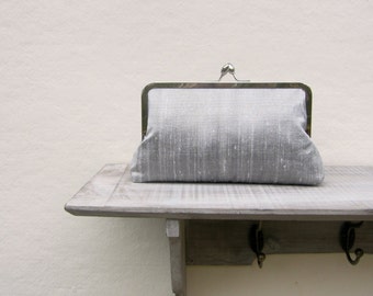 Silver bridal clutch bag, silver wedding clutch, silver bridesmaids clutch, silver evening clutch, gray clutch purse, bridesmaid gift, uk