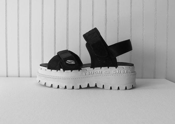 90's Chunky Platform Sandals Rubber Sole Platform Club Kid