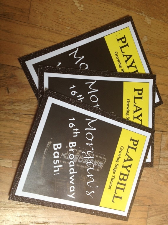 Broadway Themed Party Invitations 8