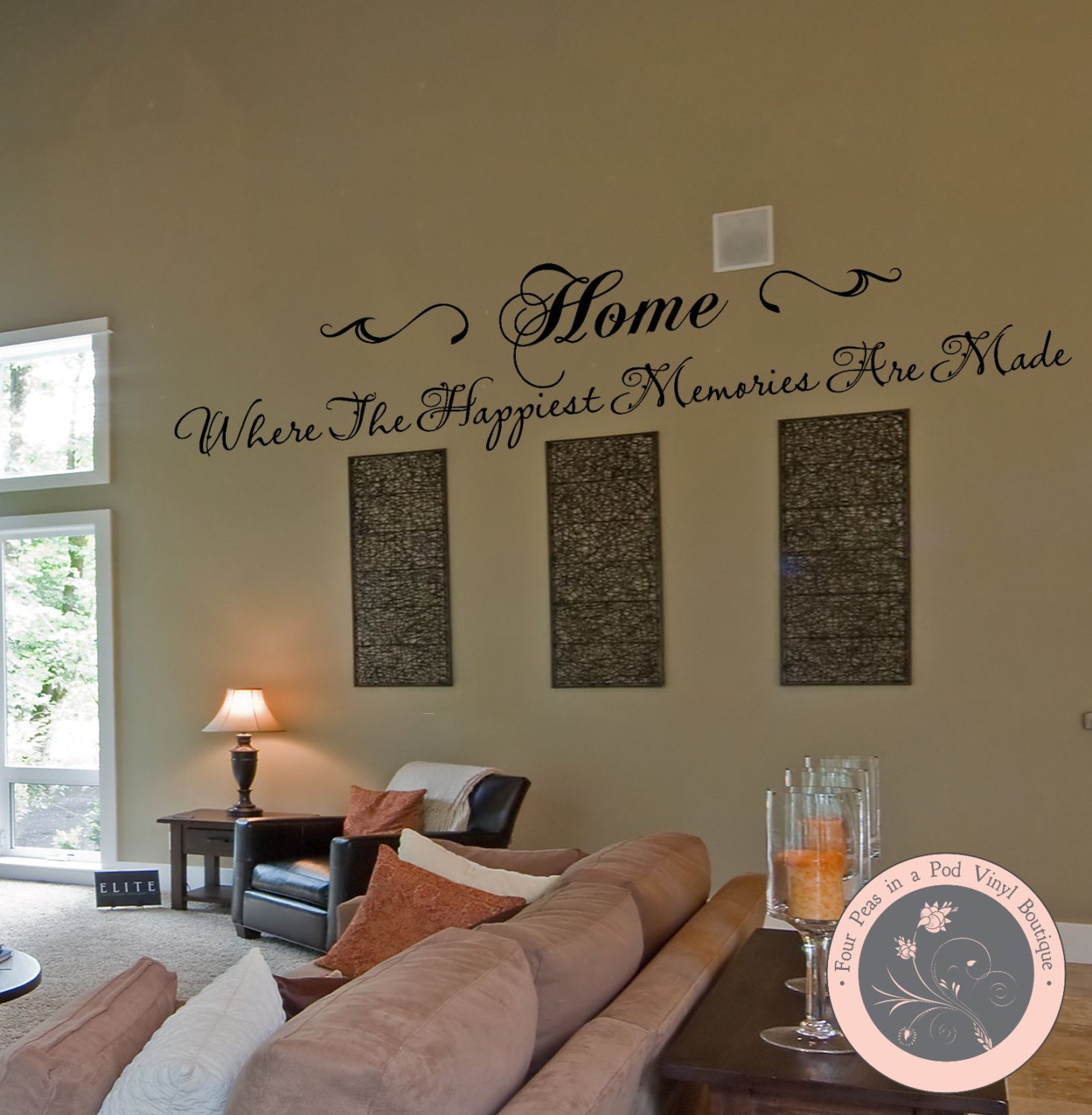 Family Wall Decal Black Wall Decal Home by AmandasDesignDecals