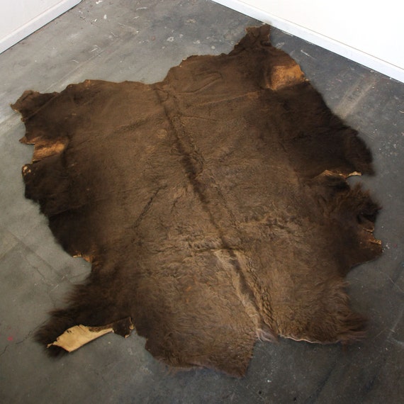 Buffalo Hide Rug / Bison Pelt / Hair on Hide