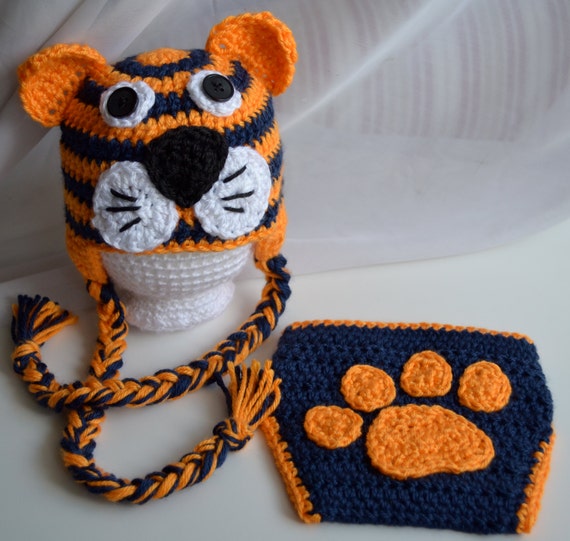 Auburn Tigers Diaper Cover & Hat Set Clemson by TheGrapeTurtle