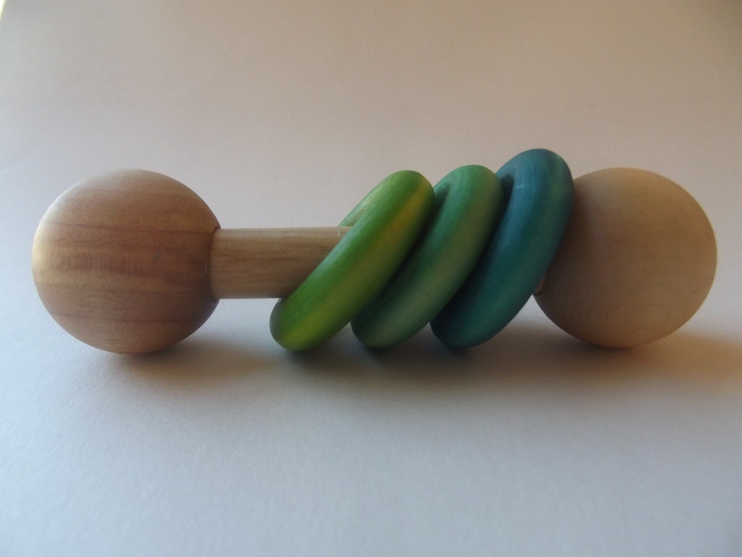 Wooden Rattle Teething Toy Organic Baby 3 by beckmanwoodworks