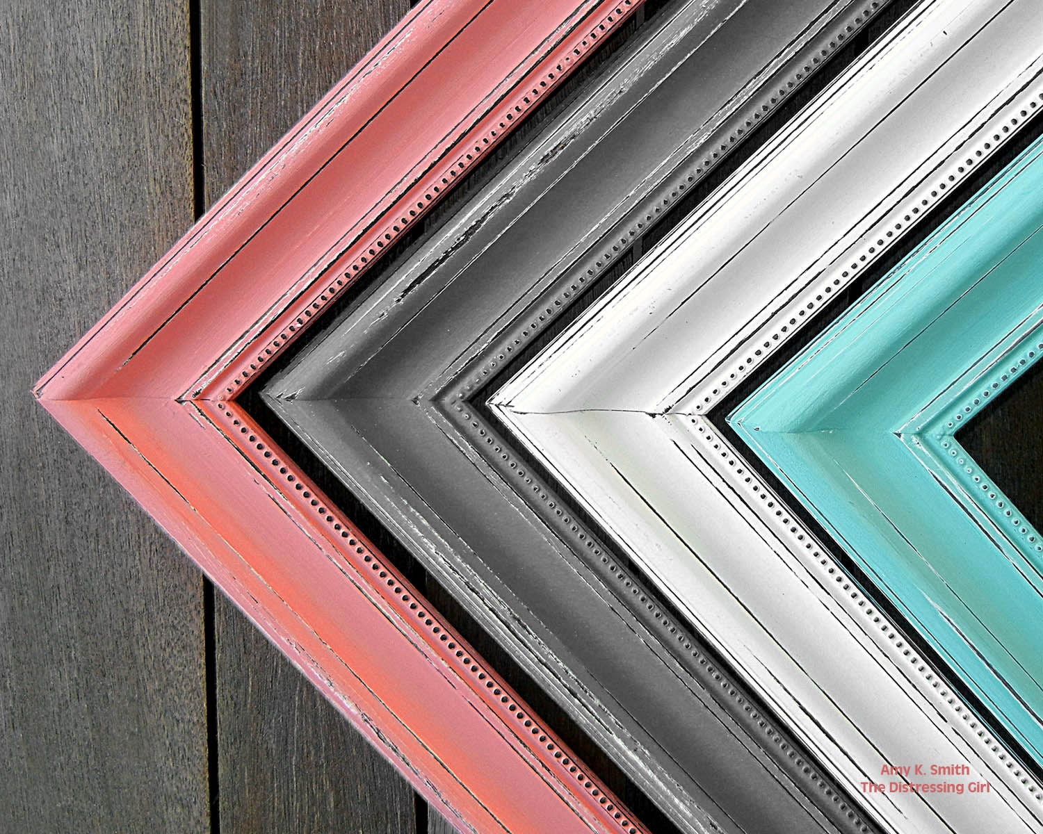 Grey 8x12 2 Thick Picture Frame Shabby chic You pick