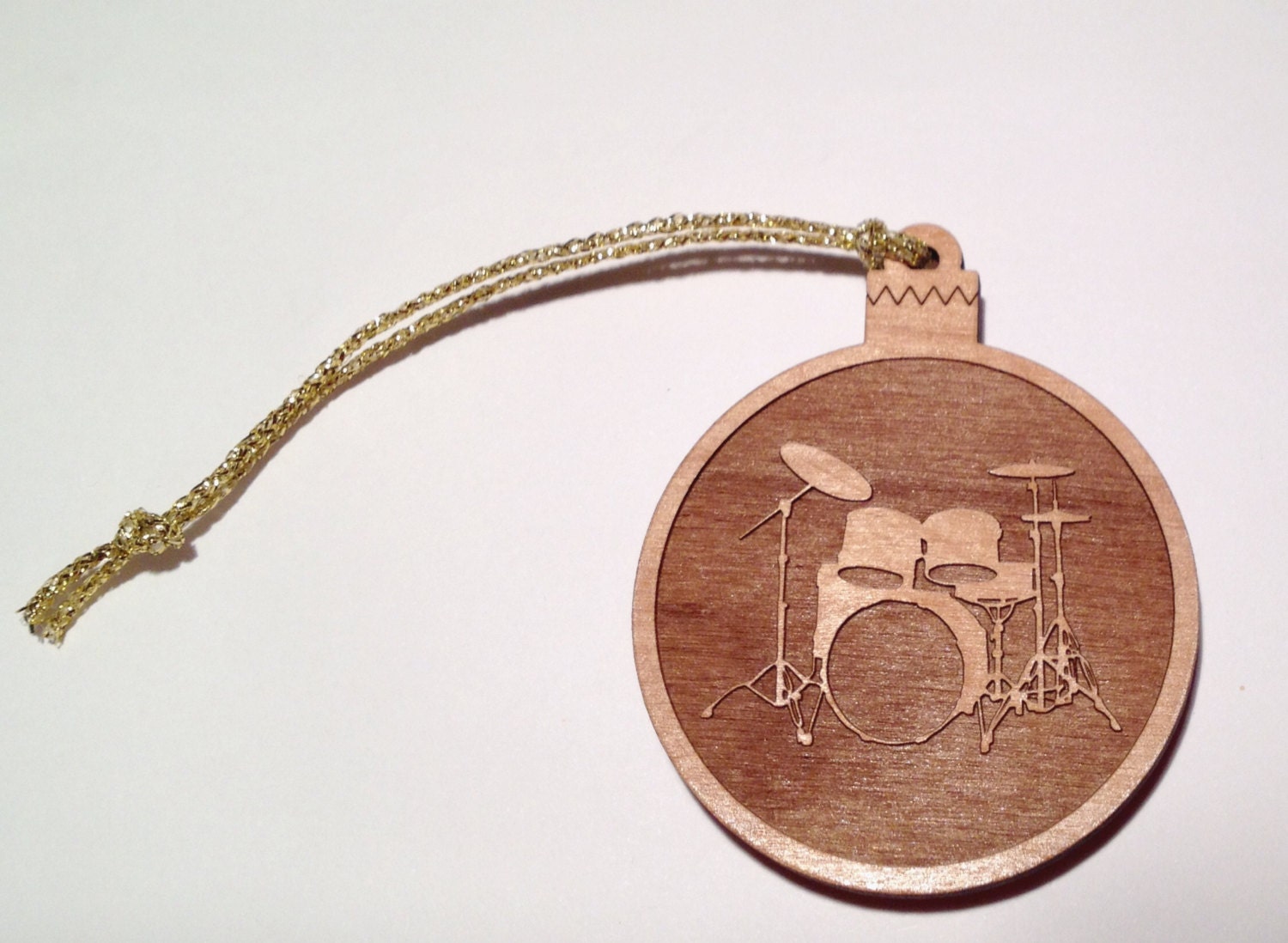 Wood Drum Set Ornament