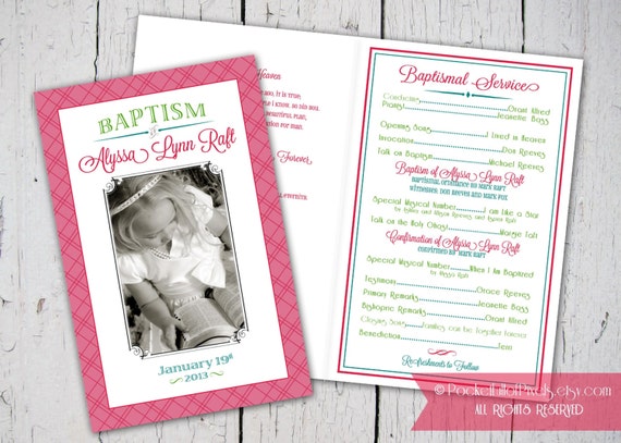 baptism lds program ideas for Custom LDS Baptism Program Printable