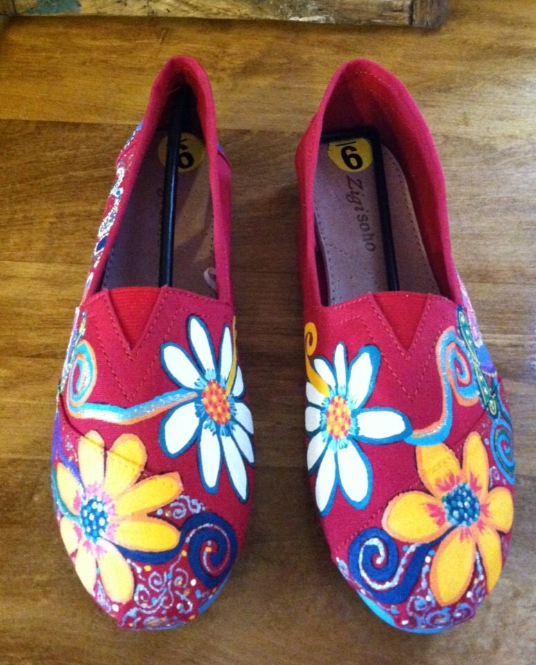 Paisley & Floral Toms like painted shoes