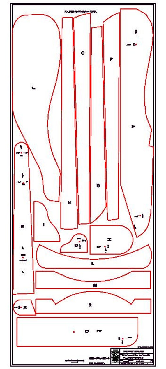 Folding Adirondack Chair Plans - DWG files for CNC 