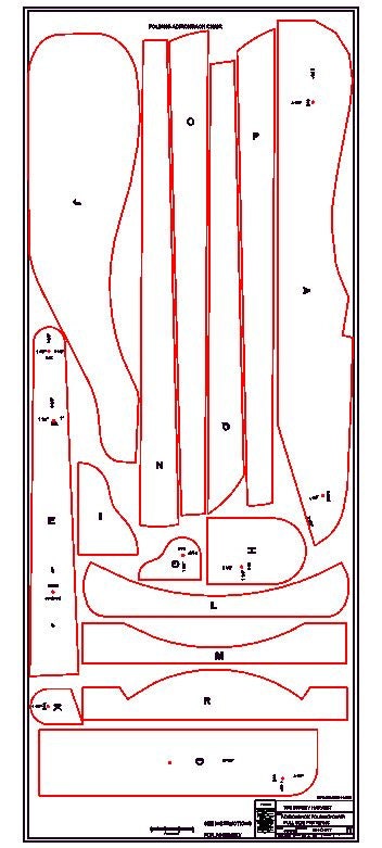 Folding Adirondack Chair Plans DWG files for CNC machines