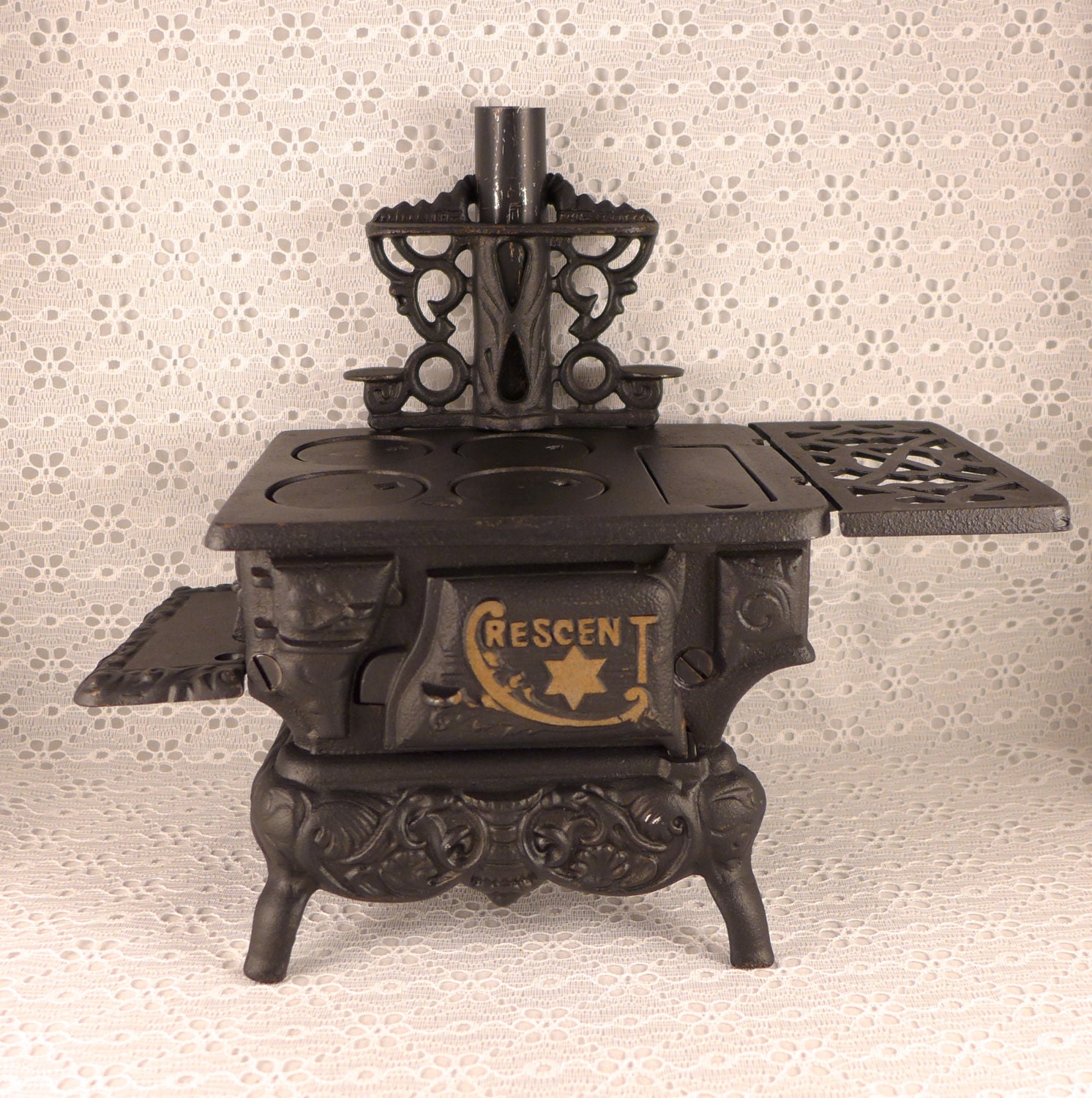 Crescent Cast Iron Stove Black Small 1950s Cook Stove