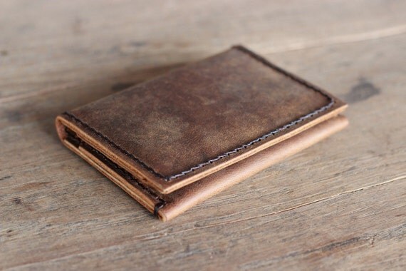 Men's Leather Wallet /Ultra Slim Minimalist Rustic Bifold Design - 010 - JooJoobs Original - Wallets for Men