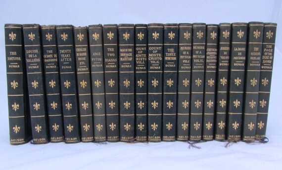 Early 1900's Alexandre Dumas Works 18 Leather Bound Dumas