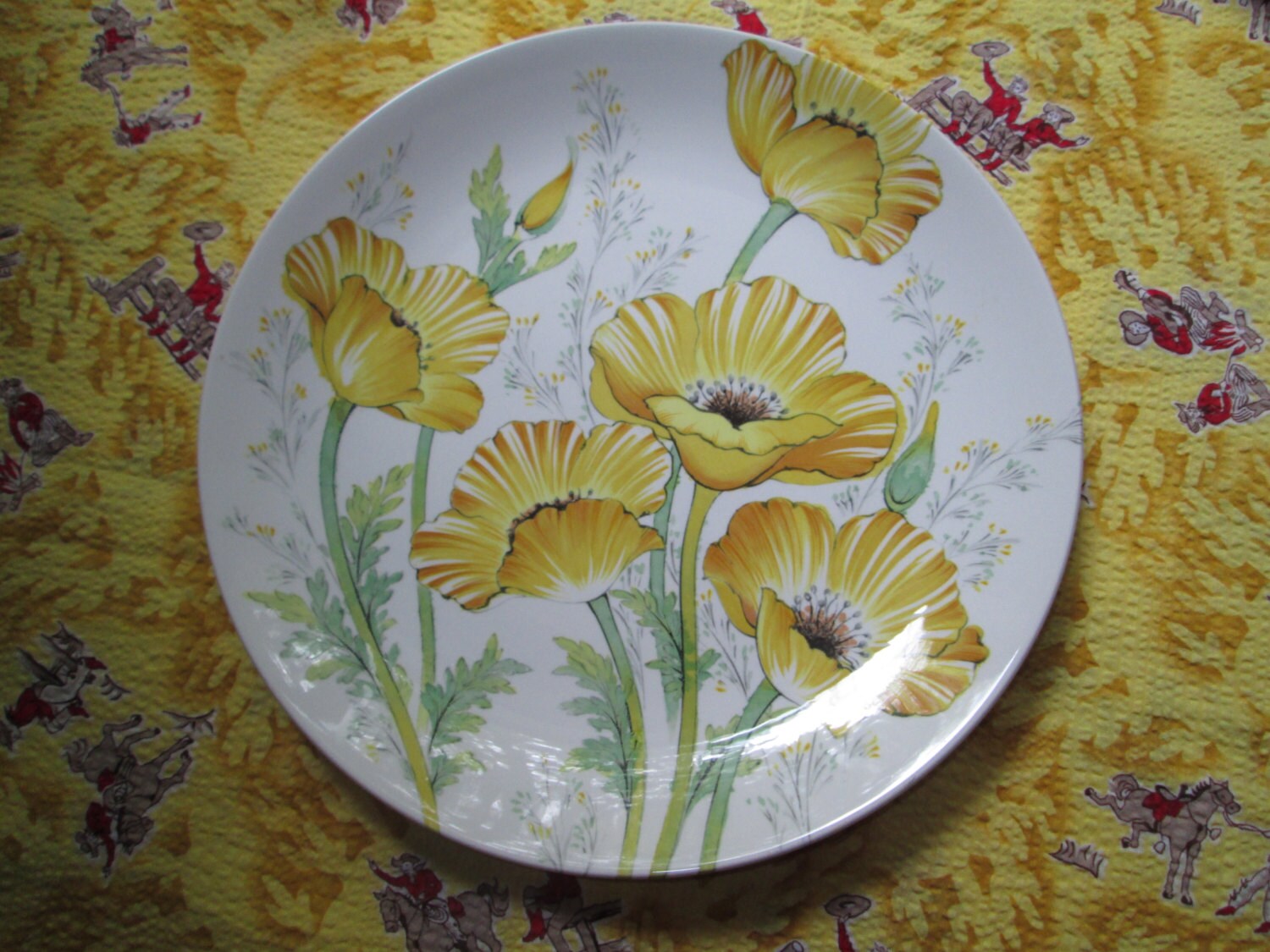 ON SALE Vintage Noritake Craftone Buttercup Large Chop Serving Plate