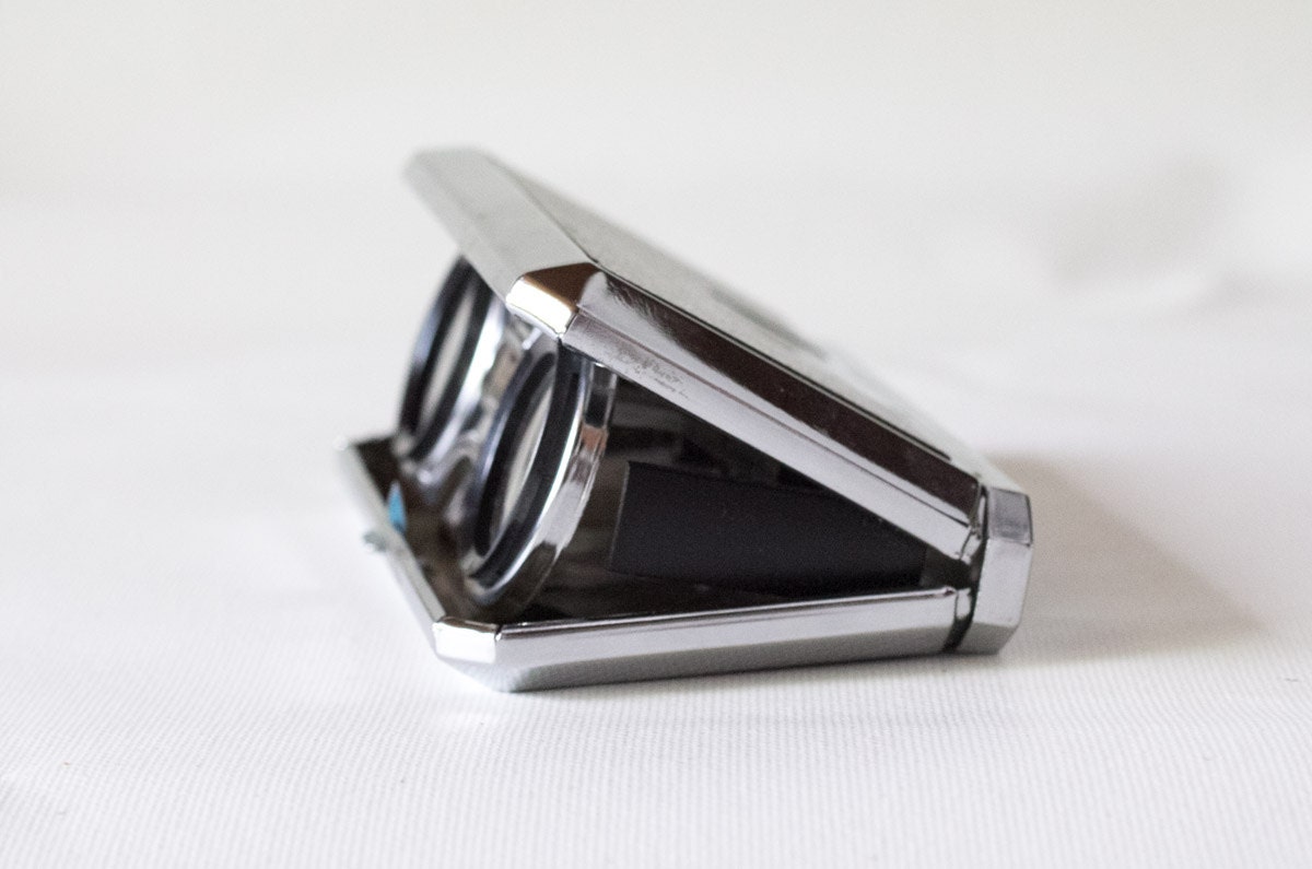 Vintage Black Folded Binoculars King Japan Opera Glasses