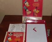 Red Walt Disney Electric Drawing Set 1960s