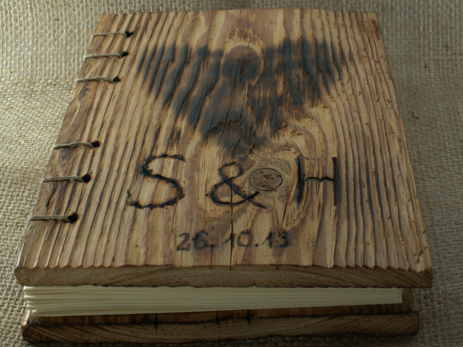 Hochzeit Gästebuch Holz rustikal