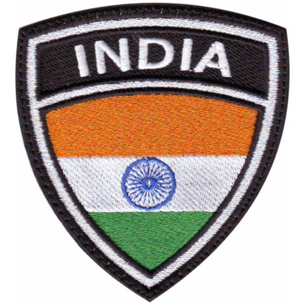 India Crest Flag Embroidered Sew on Patch