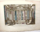 Basset 121 Antique Rome 1700's Optical View Antique Print