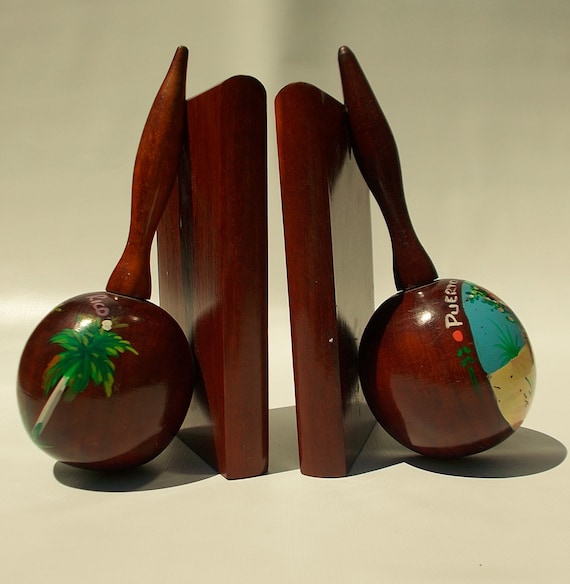 puerto rican maraccass souvenir bookends
