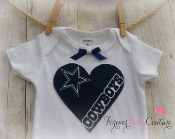 Dallas Cowboys Heart Infant Bodysuit - Dallas Cowboys Bodysuit ...