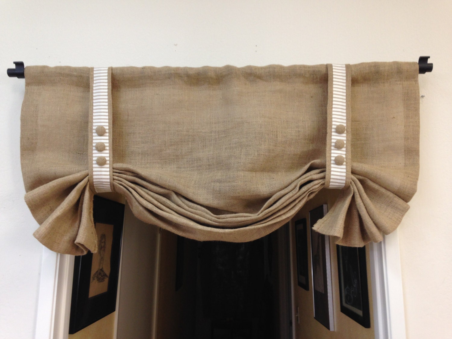 84 Linen Curtains Burlap Curtains Pinch Pleat Panels